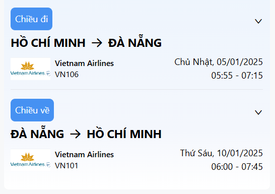Kiểm tra thông tin đặt chỗ