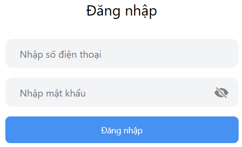 Form đăng nhập